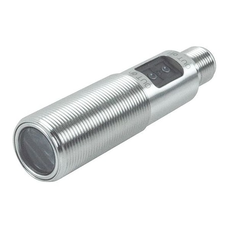 Ifm Diffuse Photoelectric Sensor, M12, Right Angle, Cylindrical, Selectable Light On/Dark On, PNP OGT500