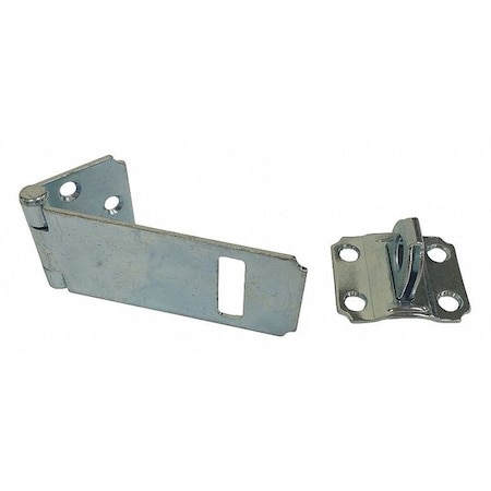 Zoro Select Fixed Staple Hasp, Zinc Plated, 1-1/2inL, Hasp Length: 3-1/2" 39DZ89