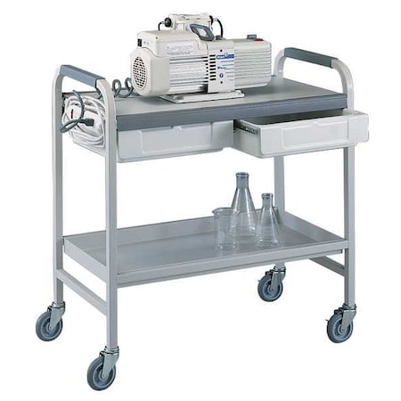 Labconco Laboratory Utility Cart, Welded Steel Frame, 34 7/8 in L, 19 in W, 36 3/8 in H 8007000