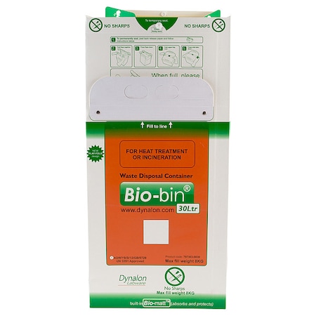 Dynalon Bio-bin Waste Container, 30L, PK10 797303-0030