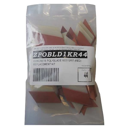 Diamabrush Polishing Replacement Kit, 6in., Red, PK44 ZPOBLD1KR44