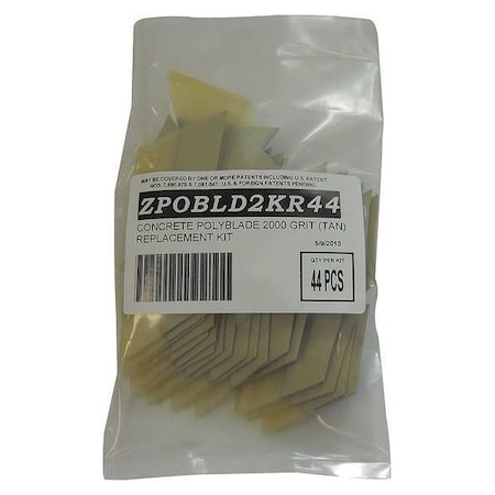 Diamabrush Polishing Replacement Kit, 6in., Tan, PK44 ZPOBLD2KR44