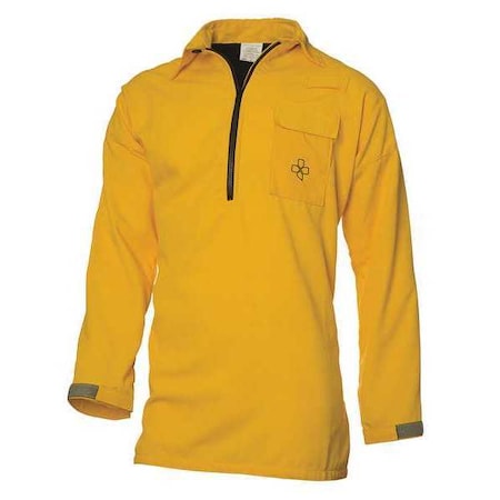 Coaxsher Wildland Fire Shirt, 2XL, Yellow, Zipper FC106-XXL