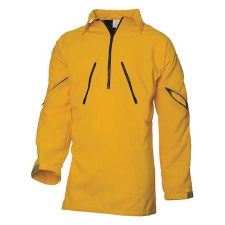 Coaxsher Wildland Fire Shirt, XL, Yellow, Zipper FC105-XL