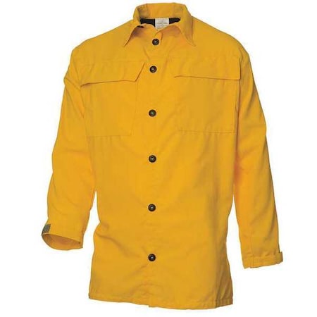 Coaxsher Wildland Fire Shirt, L, Yellow, Button FC103-L