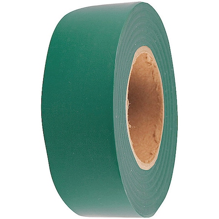 Zoro Select Flagging Tape, No Legend, Green, 1 3/16 in Wide x 150 ft Length, Vinyl, 5 mil 17013