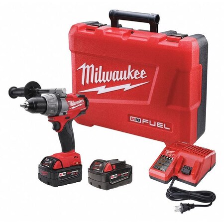 Milwaukee Tool M18 FUEL Brushless Cordless Drill/Driver Kit, 1/2 in, 18.0, Battery Included Cordless Drill 2703-22
