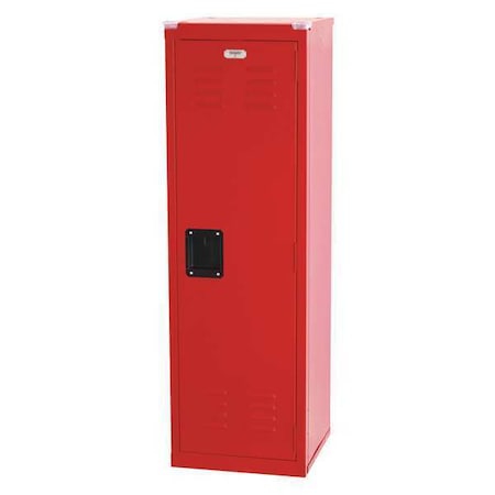 Sandusky Lee Wardrobe Locker, 15 in W, 15 in D, 48 in H, (1) Tier, (1) Wide, Red KDLB151548-01