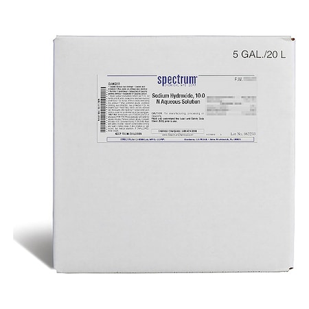 Spectrum Chemical Sodium Hydroxide, 20L S-395-20LTCU56