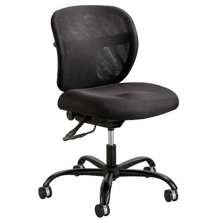 Safco Fabric Task Chair, 21-, No Arm, Black 3397BL