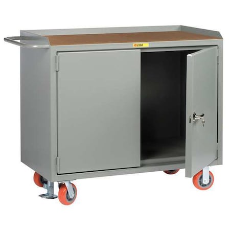 Little Giant Mobile Workbench Cabinet, 3600 lb., 53" L, Includes: 1/4" Hardboard Over Steel Top Surface MH-2D-2448-FL