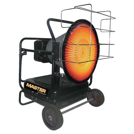 Master Portable Oil and Kerosene Torpedo Heater, 125,000 BtuH, Diesel, Kerosene, 3,125 sq ft Heat Area MH-125-OFR-A