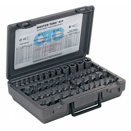 Otc 1/4", 3/8", 1/2" Drive Torx(R), 52 pcs 5900A