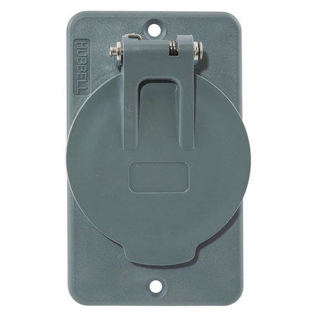 Hubbell Wiring Device-Kellems 1 Gang -Gang Vertical Weatherproof Cover, 2-13/64 in W, 3-51/64 in H HBL3058