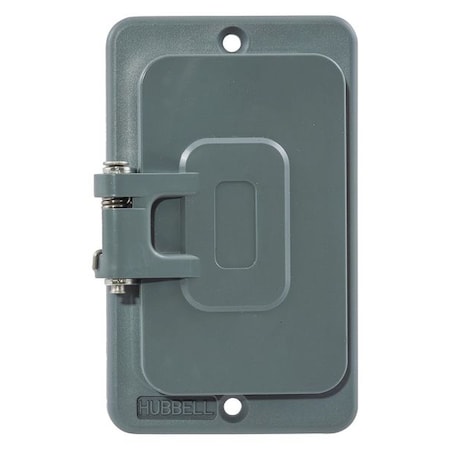 Hubbell Wiring Device-Kellems 1 -Gang Vertical Weatherproof Cover, 2-13/64" W, 3-51/64" H HBL3061