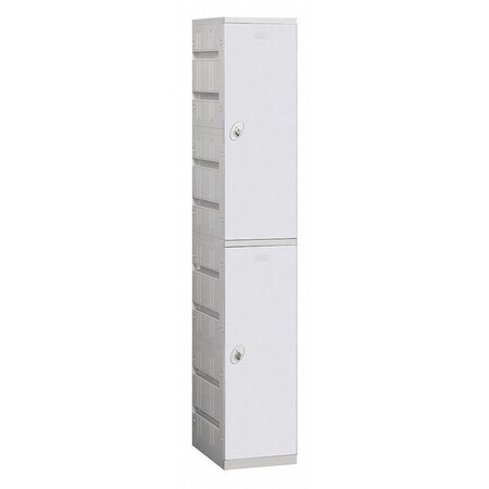 Salsbury Industries Wardrobe Locker, 12-3/4" W, 18" D, 74" H, (1) Wide, (2) Openings, Gray 92168GY-U