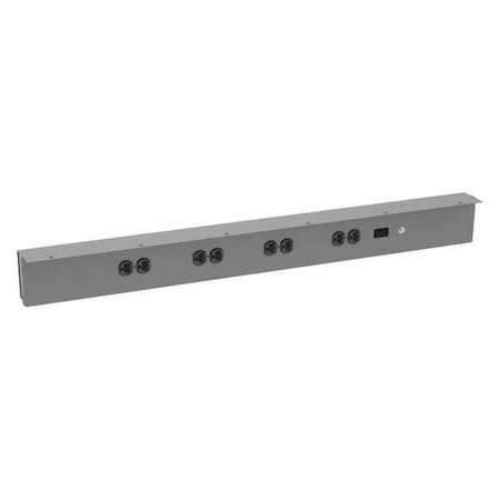 Tennsco Power Outlet, 42in.Wx4in.D, Steel WOP-42-WK-1