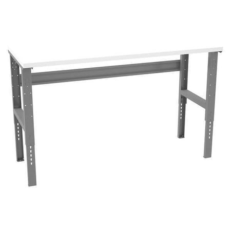 Tennsco Bolted Workbench, Laminate, 72 in W, 35-3/8 in to 41-3/8 in Height, 750 lb, Straight WBAT-1-3072P