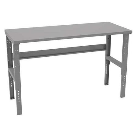 Tennsco Bolted Workbench, Steel, 72 in W, 35-3/8 in to 41-3/8 in Height, 1,800 lb, Straight WBAT-1-3072S