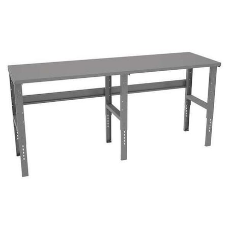 Tennsco Bolted Workbench, Steel, 96 in W, 35-3/8 in to 41-3/8 in Height, 3,000 lb, Straight WBAT-1-3096S