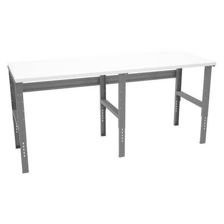 Tennsco Bolted Workbench, Laminate, 96 in W, 35-3/8 in to 41-3/8 in Height, 1,200 lb, Straight WBAT-1-3696P