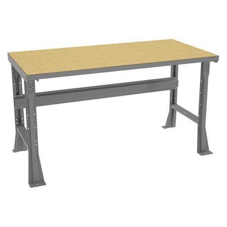 Tennsco Workbench, Particleboard, 60 in W, 33 3/4 in Height, 2,500 lb, Flared WB-1-3060SHB