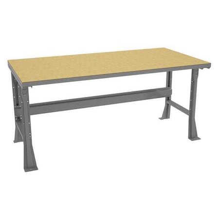 Tennsco Workbench, Particleboard, 72 in W, 33 3/4 in Height, 1,800 lb, Flared WB-1-3672SHB