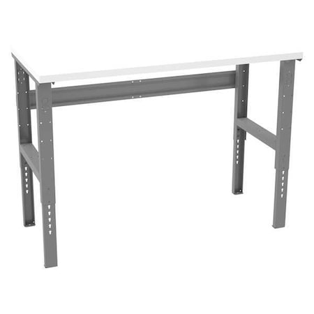 Tennsco Bolted Workbench, Laminate, 60 in W, 35-3/8 in to 41-3/8 in Height, 800 lb, Straight WBAT-1-3060P