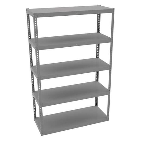 Tennsco Boltless Shelving Unit, 24"D x 60"W x 96"H, 5 Shelves, Carbon Steel RXHS-602496