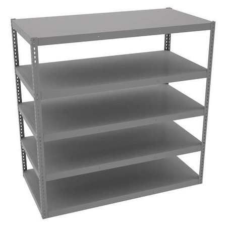 Tennsco Boltless Shelving Unit, 36"D x 72"W x 72"H, 5 Shelves, Carbon Steel RXHS-723672
