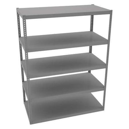 Tennsco Boltless Shelving Unit, 36"D x 72"W x 96"H, 5 Shelves, Carbon Steel RXHS-723696