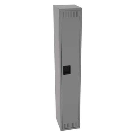 Tennsco Wardrobe Locker, 12 in W, 15 in D, 72 in H, (1) Tier, (1) Wide, Medium Gray STS-121572-AMG