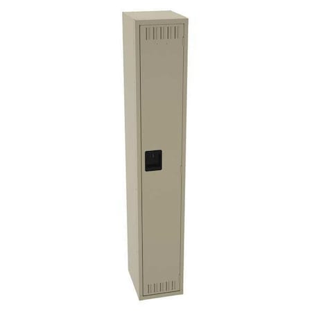 Tennsco Wardrobe Locker, 12 in W, 15 in D, 72 in H, (1) Tier, (1) Wide, Sand STS-121572-ASD