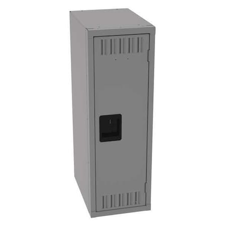 Tennsco Wardrobe Locker, 12 in W, 18 in D, 36 in H, (1) Tier, (1) Wide, Medium Gray STS-121836-AMG