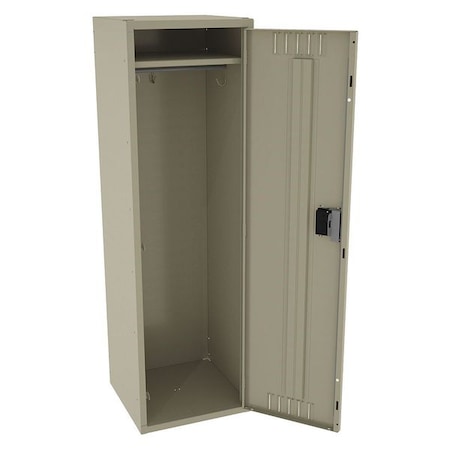 Tennsco Wardrobe Locker, 18 in W, 18 in D, 60 in H, (1) Tier, (1) Wide, Sand STS-181860-ASD