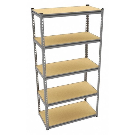 Tennsco Boltless Shelving Unit, 18"D x 36"W x 72"H, 5 Shelves, Steel LSS-361872