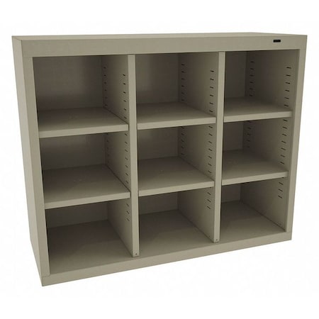 Tennsco Steel Cubbie Cabinet, 13 1/2 in D x 30 in H x 34 1/2 in W, 4 Shelves, Sand CC-30SD