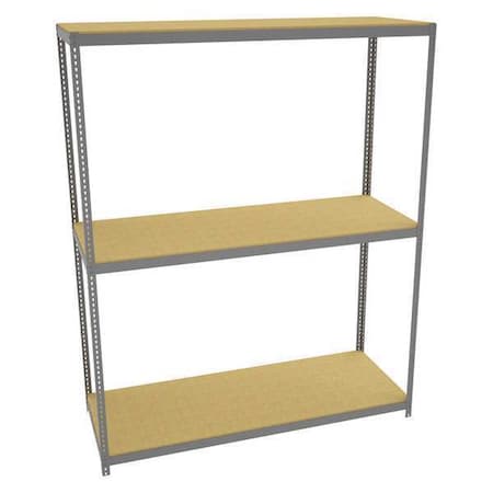 Tennsco Boltless Shelving Unit, 36-5/8"D x 96-5/8"W x 120"H, 4 Shelves, Steel ZLE10-9636S-3D