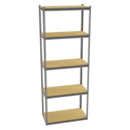 Tennsco Boltless Shelving Unit, 18-5/8"D x 36-5/8"W x 96"H, 5 Shelves, Steel ZB8-3618S-5D