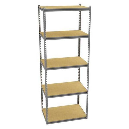 Tennsco Boltless Shelving Unit, 24-5/8"D x 36-5/8"W x 96"H, 5 Shelves, Steel ZB8-3624S-5D