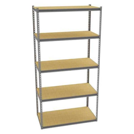 Tennsco Boltless Shelving Unit, 24-5/8"D x 48-5/8"W x 96"H, 5 Shelves, Steel ZB8-4824S-5D