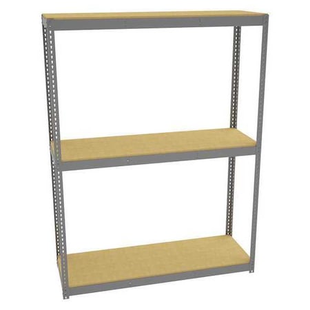 Tennsco Boltless Shelving Unit, 24-5/8"D x 72-5/8"W x 96"H, 4 Shelves, Steel ZLC8-7224S-3D