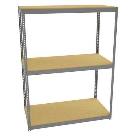 Tennsco Boltless Shelving Unit, 36-5/8"D x 72-5/8"W x 96"H, 4 Shelves, Steel ZLC8-7236S-3D