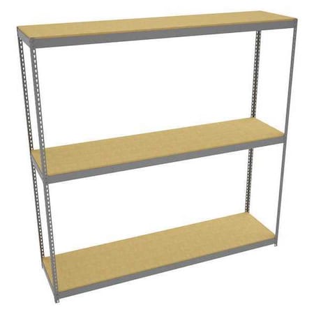 Tennsco Boltless Shelving Unit, 24-5/8"D x 96-5/8"W x 96"H, 3 Shelves, Steel ZLE8-9624S-3D