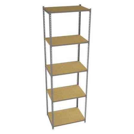 Tennsco Boltless Shelving Unit, 24-5/8"D x 36-5/8"W x 120"H, 5 Shelves, Steel ZA10-3624S-5D