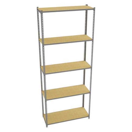 Tennsco Boltless Shelving Unit, 18-5/8"D x 48-5/8"W x 120"H, 5 Shelves, Steel ZA10-4818S-5D