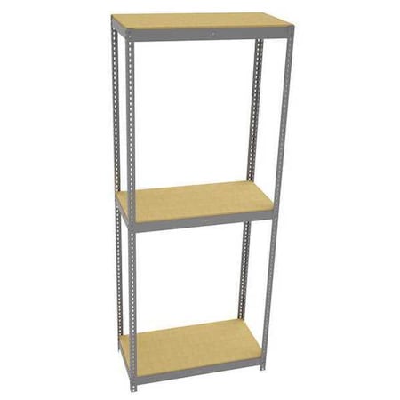 Tennsco Boltless Shelving Unit, 24-5/8"D x 48-5/8"W x 120"H, 4 Shelves, Steel ZLC10-4824S-3D