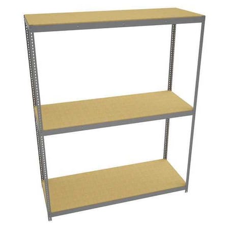 Tennsco Boltless Shelving Unit, 36-5/8"D x 96-5/8"W x 120"H, 4 Shelves, Steel ZLC10-9636S-3D