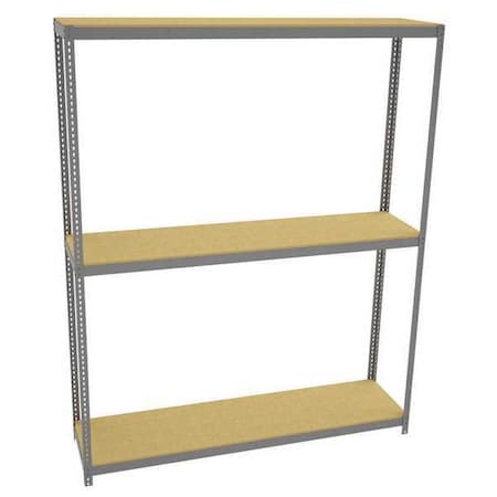 Tennsco Boltless Shelving Unit, 24-5/8"D x 96-5/8"W x 120"H, 4 Shelves, Steel ZLE10-9624S-3D