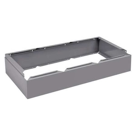Tennsco Assembled Locker Base, 15in.D, Medium Gray CLB-3615MG